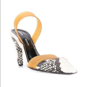 New Proenza Schouler python slingback heels shoes